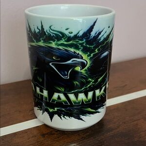 Seattle Seahawks Themed Mug - Black and Green